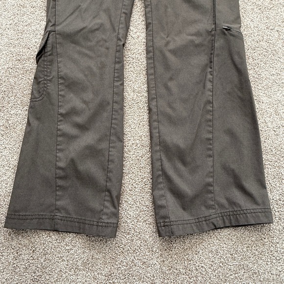Athleta Taupe Brown Cargo Hiking Pants Women 12 Wide Leg Stretch Utility 918975 - Picture 4 of 15